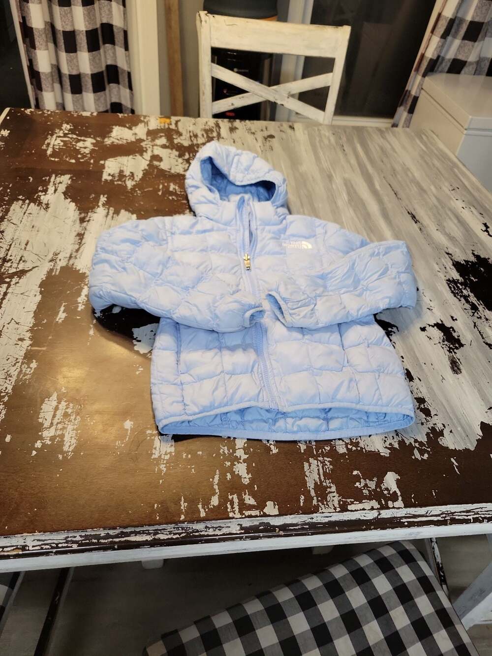 The North Face Girls ThermoBall Eco Hooded Jacket Light Blue Size 7/8